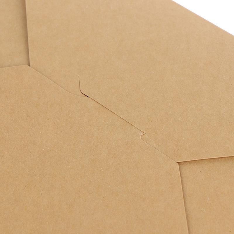 10Pcs Disposable Fast Food Box Thickened Kraft Paper Folding Packaging Box Bento Cake Grilled Meat Salad Food Container For Rest