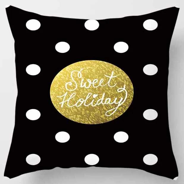 Yellow and Pink Pattern Square Pillowcase Home Decoration Cushion Cover