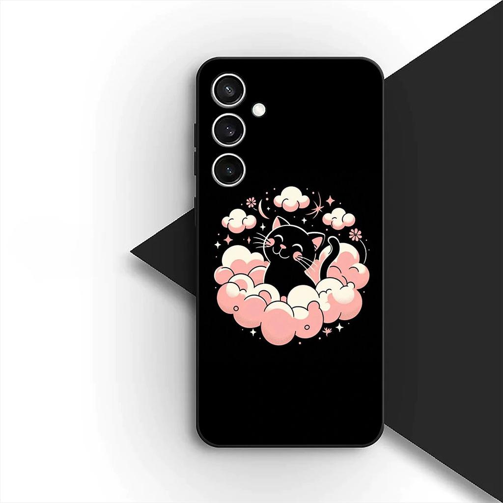 Cover for Samsung Galaxy S10 S8 S9 Plus A33 A34 A31 70 A71 A72 Note 20 9 8 S10E Casing Phone Case Cartoon Cat Meow Kitten