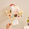 Bathroom Tissue Box Non-perforated Storage Box Toilet Tissue Box Wall-mounted Bathroom Suction Cup Shelf