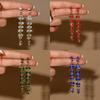 Cross Border New Irregular Round Rhinestone Tassel Earrings French Light Luxury Earrings High-end Minimalist Commuting