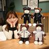 Lustiger Motorrad-Teddybär Plüschtiere Stoffbär Mit Helm Jacke Kleidung Plüschpuppen Weiches Kissen Kinder Jungen Geschenk Präsent 25-26