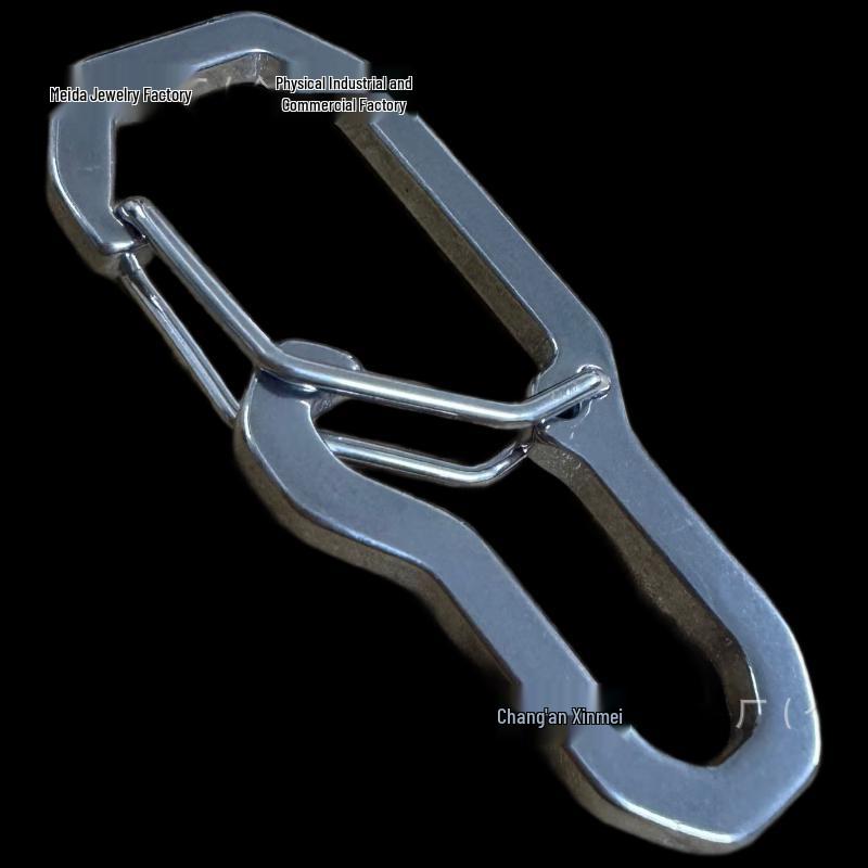 304 Stainless Steel Quick Release Carabiner Keyring Set