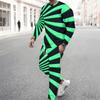 Men Retro Mosaic Hexagon Marble Texture Print Long Sleeve Sweatshirt Jogger Pants Two Piece Suit