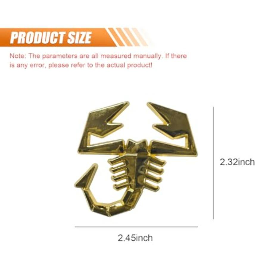 3D Scorpion Emblem Badge for Car Metal Sticker Decal Auto Exterior Decorative Logo for Truck SUV RV Side Rear Front Car Body Do