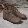 Autumn and winter new first-layer cowhide single boots retro Martin boots women's soft sole soft surface casual