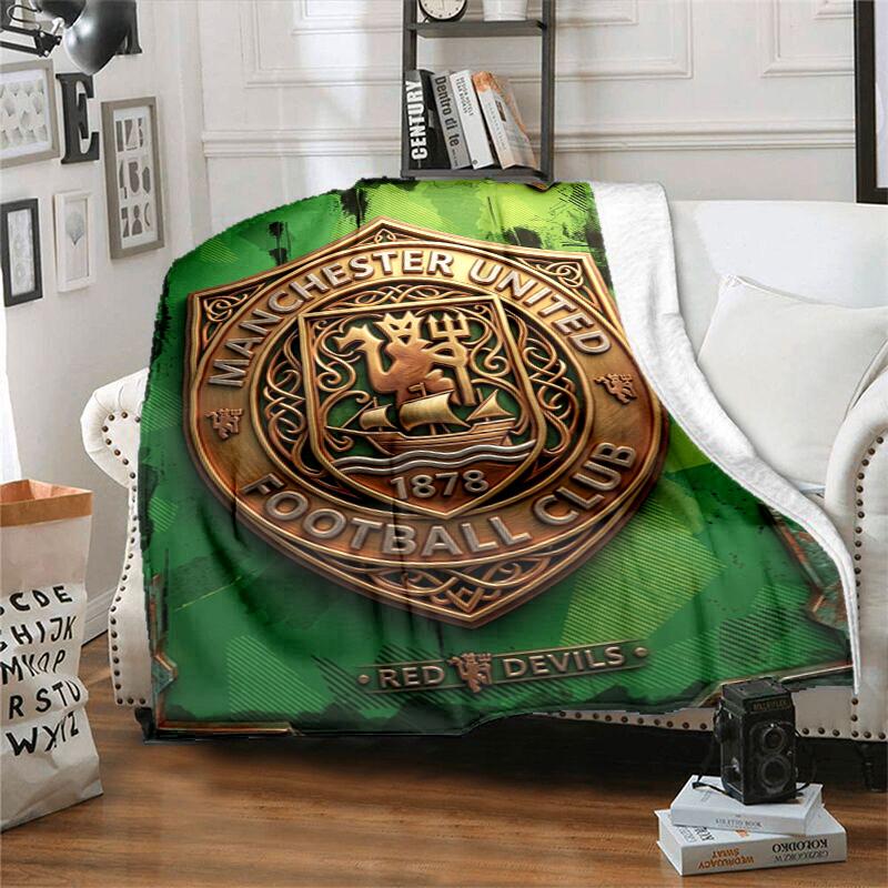 Manchester Crest Artwork Blanket Sofa Blanket Blanket Digital Printing Sheet Office Rest Blanket