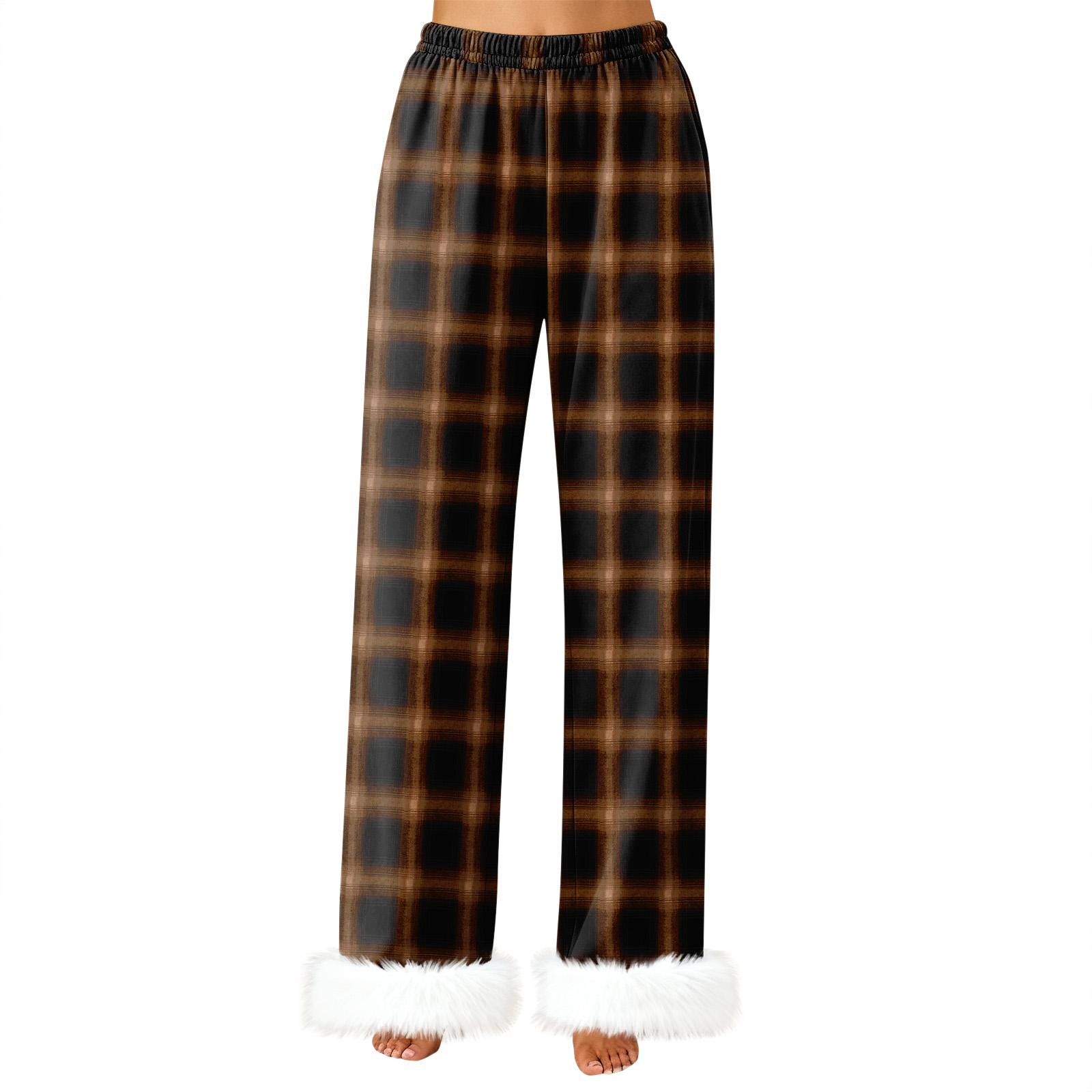 

Жіночі модні повсякденні штани, штани в клітинку XL чорний