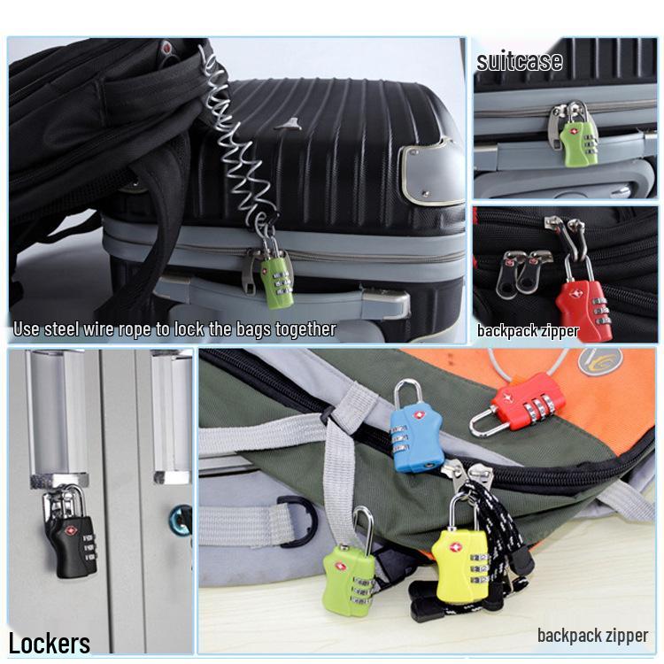 TSA338 Password Lock for Suitcases, Zippers, Gym Lockers & Luggage