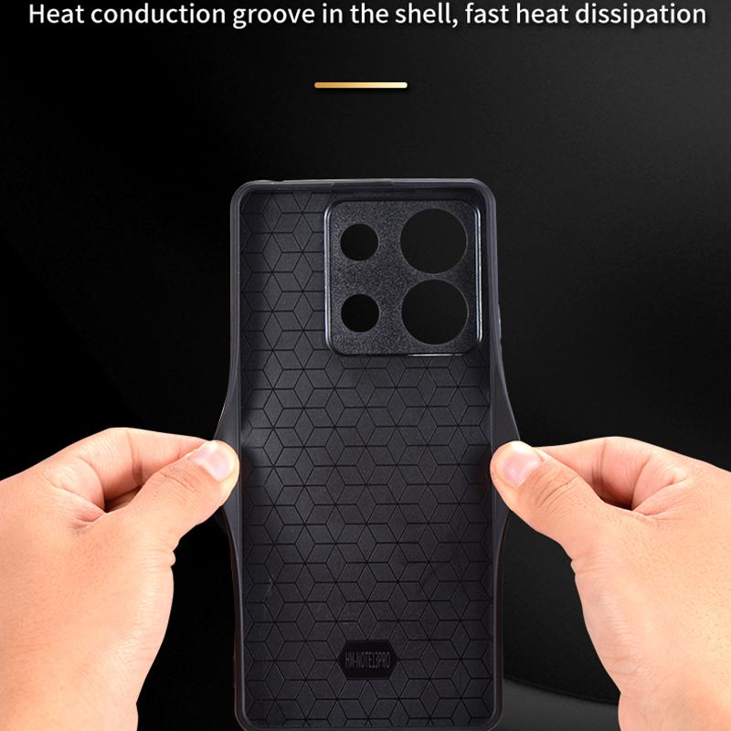 AZNS For Xiaomi Redmi Note 13 Pro 5G/Poco X6 5G Phone Case PU Leather Coated TPU Anti-fall Cover