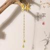 Retro Tassel Pearl Hairpin - Chinese Ethnic Updo Duckbill Clip for Women