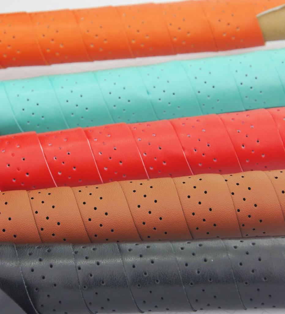 UPANBIKE Bicycle Handlebar Tape with Ventilation Premium Synthetic PU for Road Bikes and Stationary Bikes of Blue Holes, (Set 2),