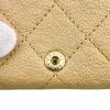 CHANEL Compact wallet Matrasse caviar skin Caviar skin Tri-fold wallet beige Caviar skin Used
