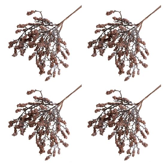 

4 Pcs Artificial Berry Stems Faux Fruit Branch Realistic Fake Plants Ornaments for Christmas Wreath Crafts Wedding Party Winter Home Decor