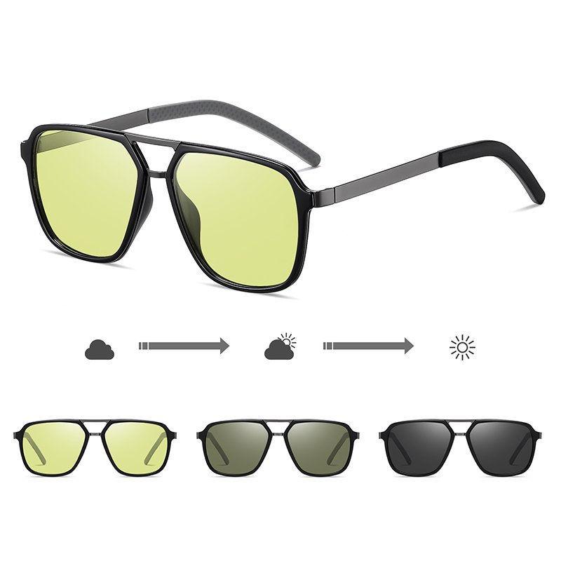 Fashion Photochromic Polarized Sunglasses for Women Men Unisex UV400 Anti Glare Spots Driving Fishing Glasses GZW