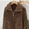 Oversized Chunky Cable Knit Sweater Coat for Women, Autumn Winter High-End Casual Knit Cardigan Top