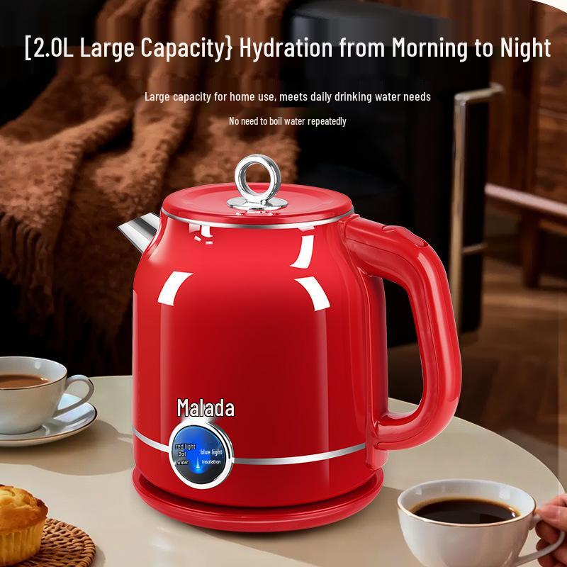 Wanlida 2L Smart Stainless Steel Anti-Scald Electric Kettle with Heat Preservation