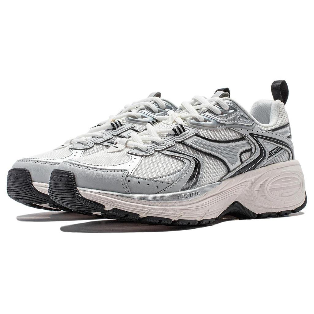 Li Ning 92 CICI V2 Cushioning, Wear Resistant Low Top Casual Shoes Women's White Silver AGCU034-1