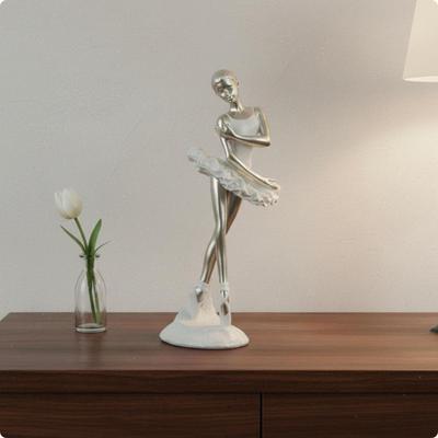 Dancing Ballet Dancer Figurine Resin Ballerina Gift Statue for Girls,