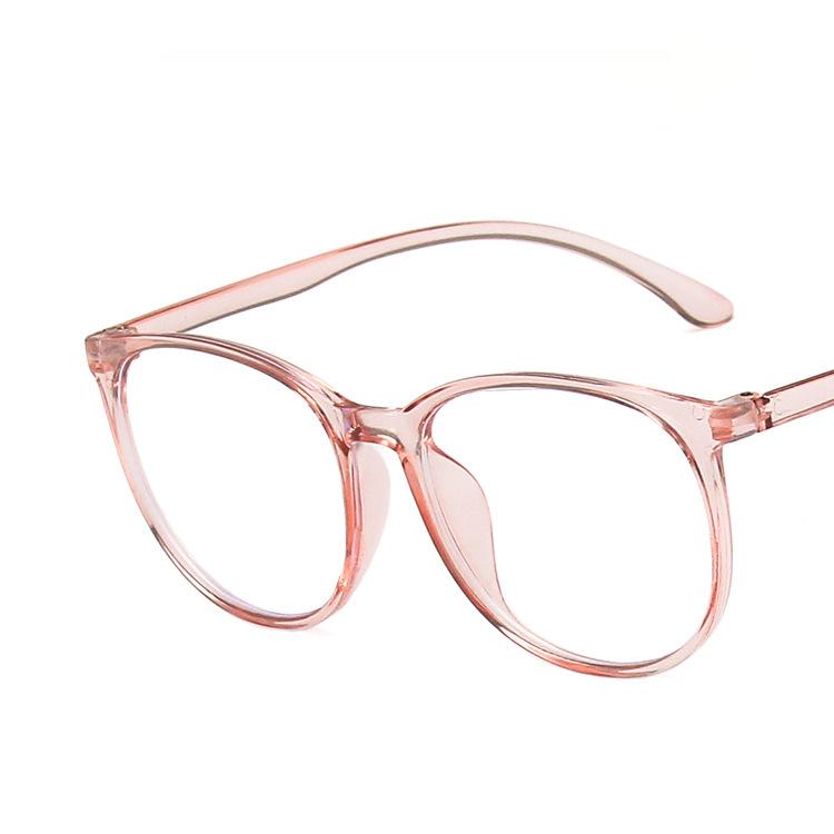 Vintage large frame fashion simple plain eyeglasses frames round frame anti-blue light flat glasses casual versatile glasses