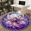 1pc Fantasy Fairy Stained Glass Circular Rug - Home Decor, Office Round Mat, Outdoor Gift ItemRA1519