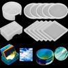 5Pcs Resin Coaster Molds Soft Silicone Smoothing Easy Release Coaster Silicone Molds for Crafting DIY
