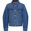 Levis Fashion Trend Graffiti Embroidered Denim Jacket Women Outerwear Blue A6816-0000