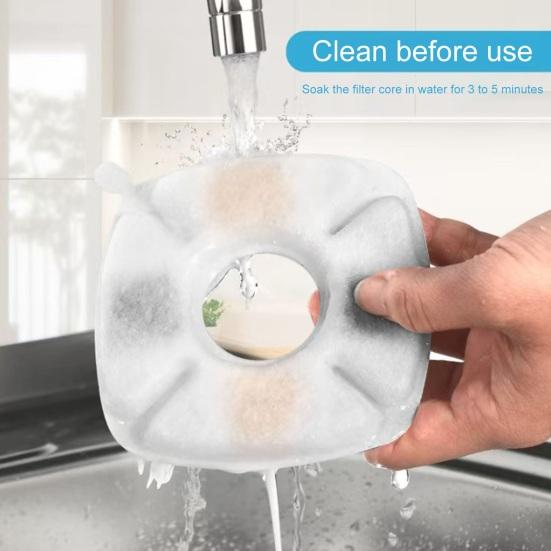 Cat Water Fountain Replacement Filter 3 Layer Filtration System with Sponges for 67oz 95oz 135oz Automatic Cat Water Dispenser