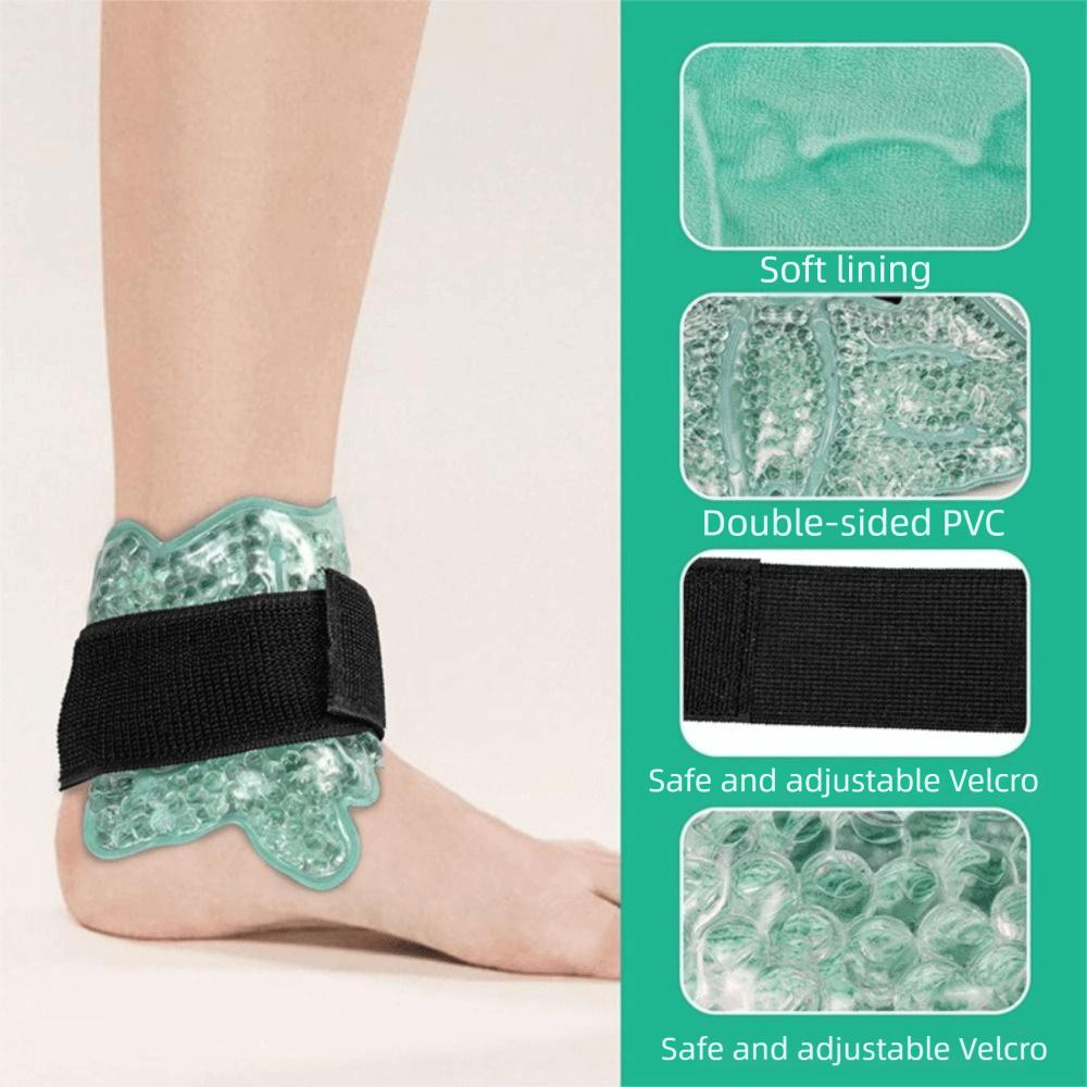 Hot Cold Gel Ankle Ice Pack Microwaveable Gel Ankle Wrap Sports Foot Ice Pack  Post-Exercise Care