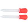 2pcs Multifunctional Transfer Pipette Silicone Calibrated Liquid Dropper for Laboratory DIY ArtRed