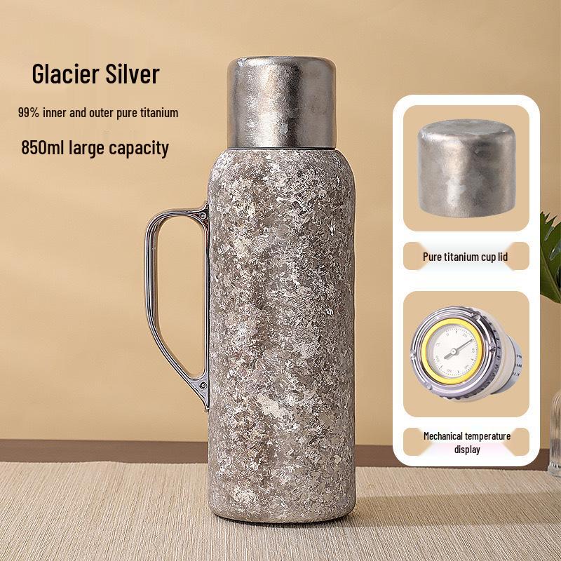 Premium Titanium Insulated Thermos with Temperature Display Lid – Ideal for Office, Home, Tea Stewing, and Business Gifts
