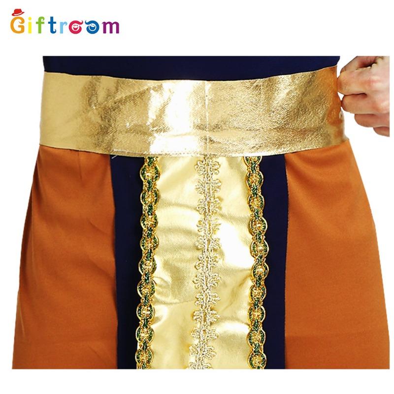Halloween Masquerade Adult Men's Orange Pants Performance Costumes Drama Stage Play Characters Performance Costumes