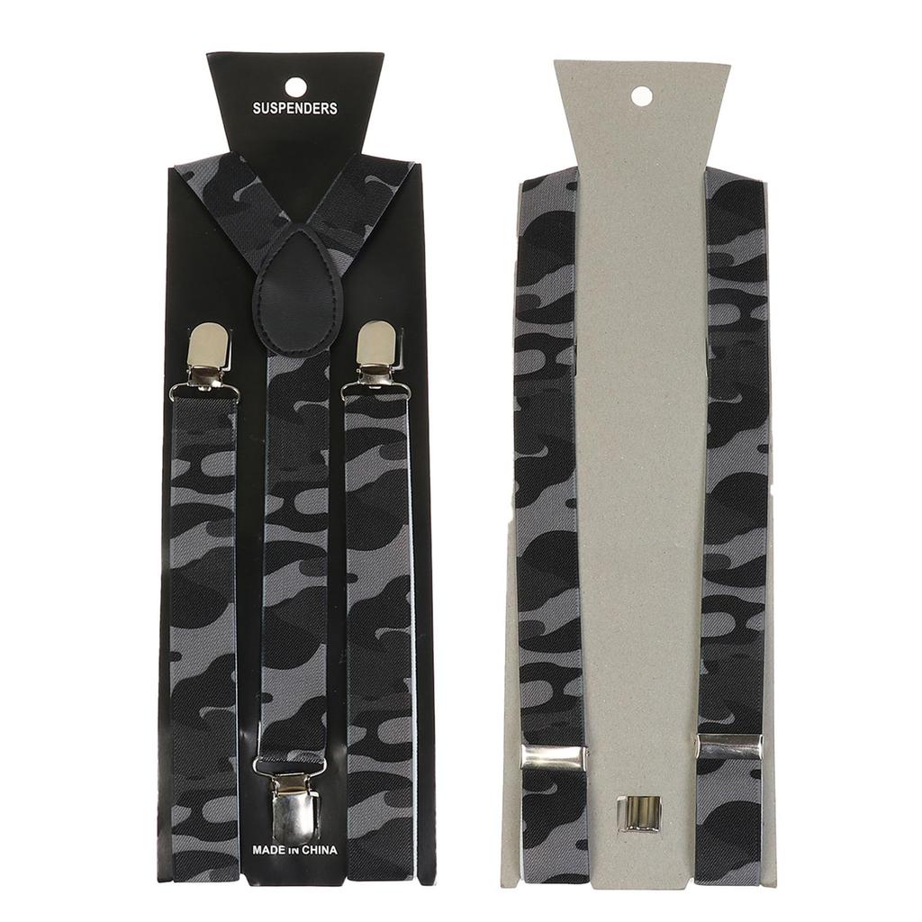 Unisex Y Back Suspenders 3 Clips Adjustable Elastic Braces