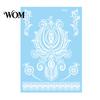 Eco-friendly Tattoo Sticker White Lace for Women, Temporary Face Body Skin-friendly Arm, Waterproof Fake Decal Wedding Party Festival Safe Tattoos