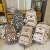 Large Capacity Backpack Cartoon Print Student Schoolbag