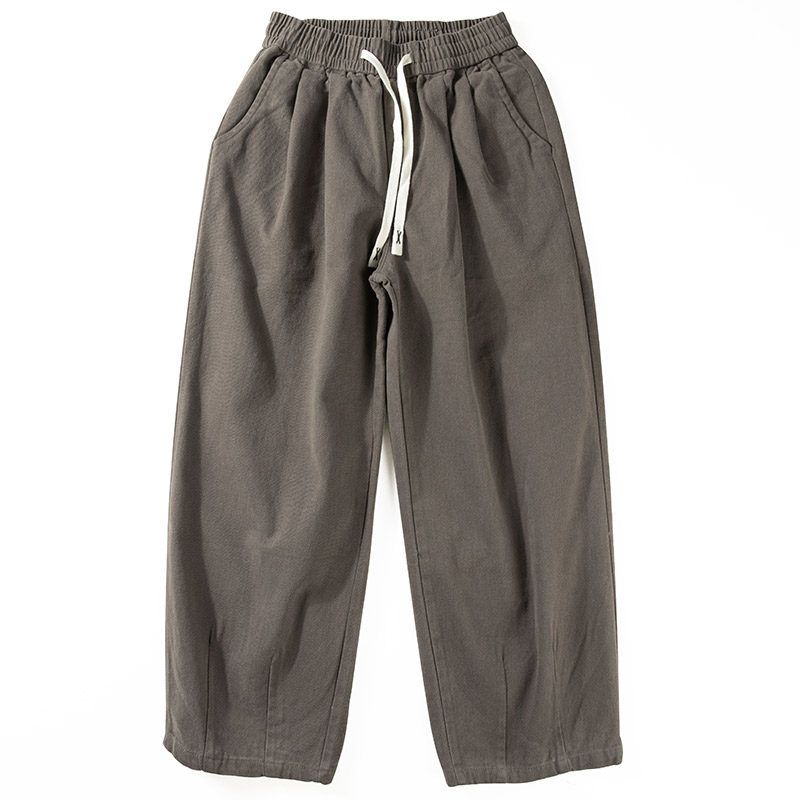 Heavy Weight Autumn and Winter Thick Minimalist Retro Casual Pants
