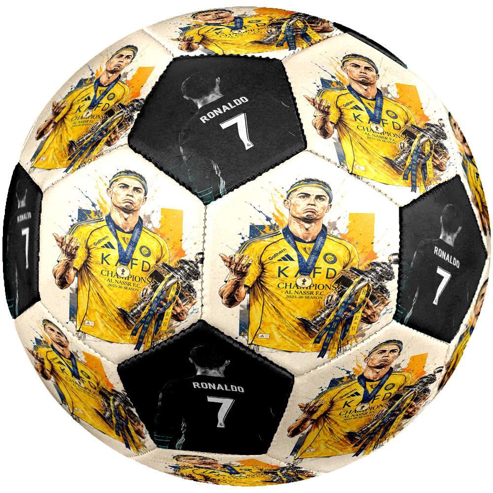 Ronaldo's Cr7 Football Legend Size 5 Football Machine Sewn Indoor/Outdoor Training and Matches Unique Gift for Soccer Lovers