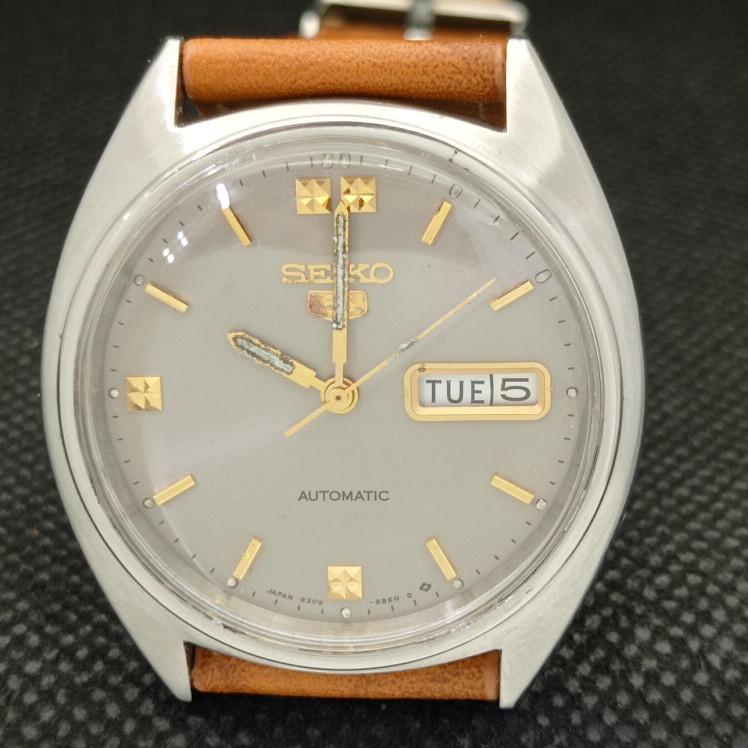 POUŽITÉ VINTAGE SEIKO 5 AUTOMATIC 6309A JAPONSKÉ PÁNSKE HODINKY S ORIGINÁLNYM CIFERNÍKOM a413523-2