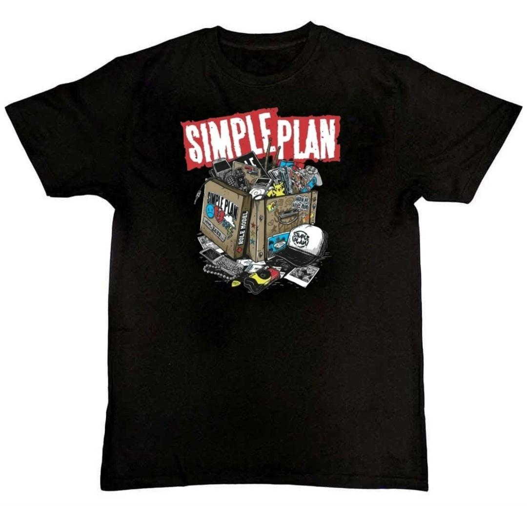 Rare Simple Plan Graphic Print Mens T-Shirt XXXL