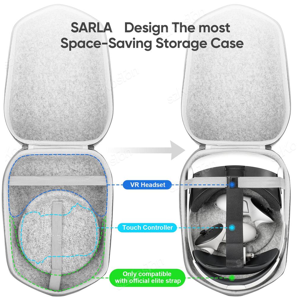 Carrying Case for Meta Quest 3S Quest 3 Quest2 VR Headset Controller Official Elite Strap Storage Bag for Quest3 Accessories