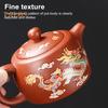 Teapot with 2 Cups Dragon And Phoenix Color-changing Purple Clay Teapot Hand-made Zisha Tea Set Kung Fu Tea Pot for Teapot Tea Lovers Gift