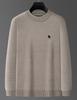 Men's Chenille Embroidered Thick Plush Half-Turtleneck Fleece Sweater