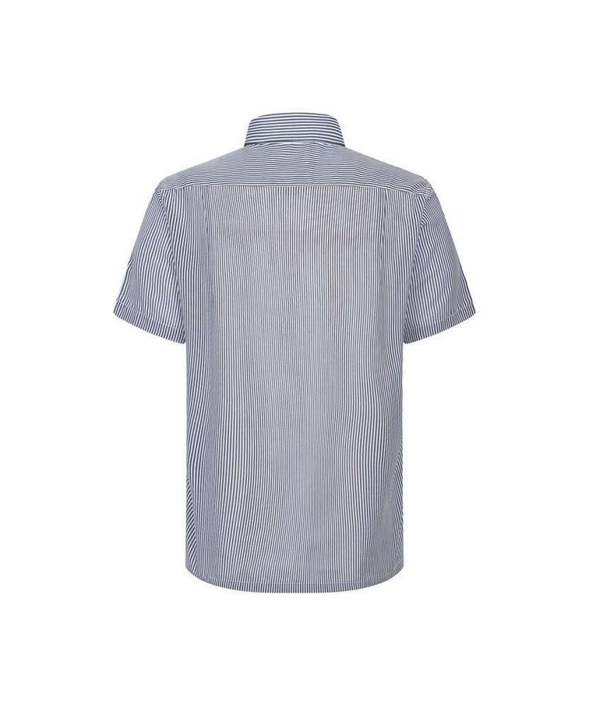 Dagseusyeocheu 100% Polyester No Care Striped Short Sleeve Shirt_Dls3Shcs160K1