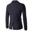 Men's Casual Fashion  Color Single Button Long Sleeve Suit Jacket Coat