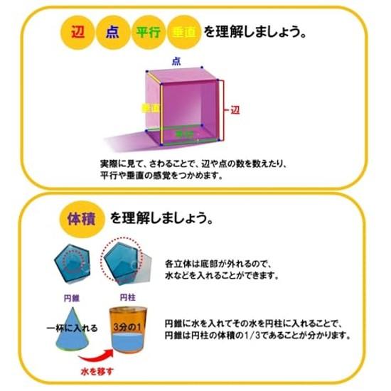 Learning Resources View-Thru Geometric Solids Transparent Shapes LER 4331