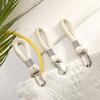 Cloth Hook Clip Hangers for Home Kitchen Bathroom Cupboards 4 Pack Hanging Tea Towel Clips Braided Cotton Loop Cloth Hanger