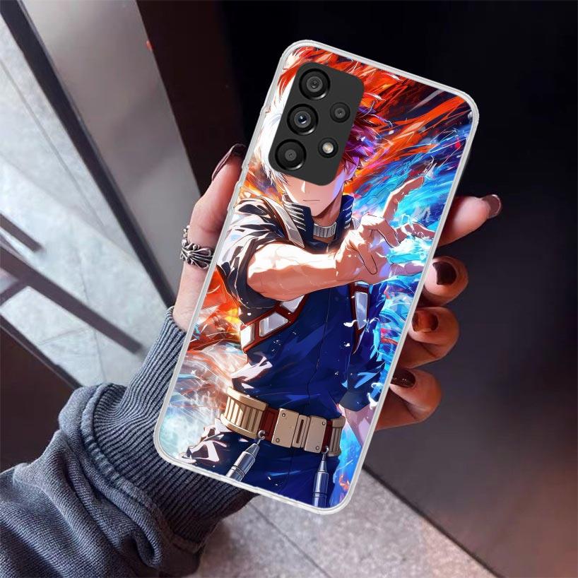 Todoroki Shoto MHA My Hero Phone Case For Samsung Galaxy A17 A57 A37 A16 A26 A36 A56 A15 A25 A35 A55 A14 A13 A54 A53 A34 A24 A33