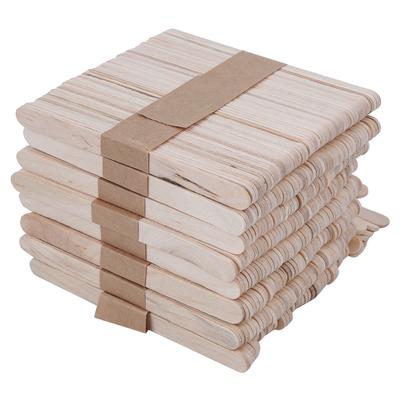 400 palitos de helado de madera natural para manualidades, ideales para hacer helados en casa o en la cocina.