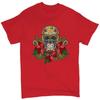Christmas Calavera Tshirt Sugar Skull Holiday Spirit Mistletoe Mens Tee Retro Breathable Top Skeleton and Flower Pattern Shirt