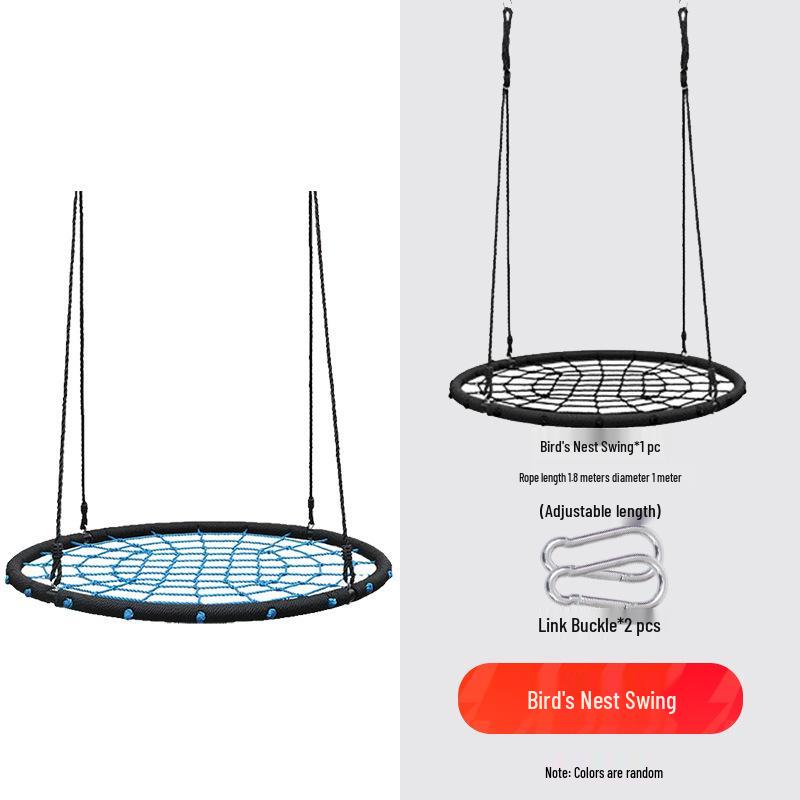 Children's Outdoor Sensory Integration Rope Ladder and Swing Set with Climbing Rings